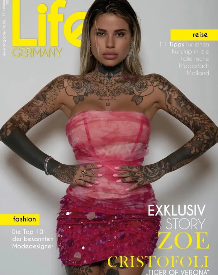 Zoe Cristofoli auf dem Cover von Life