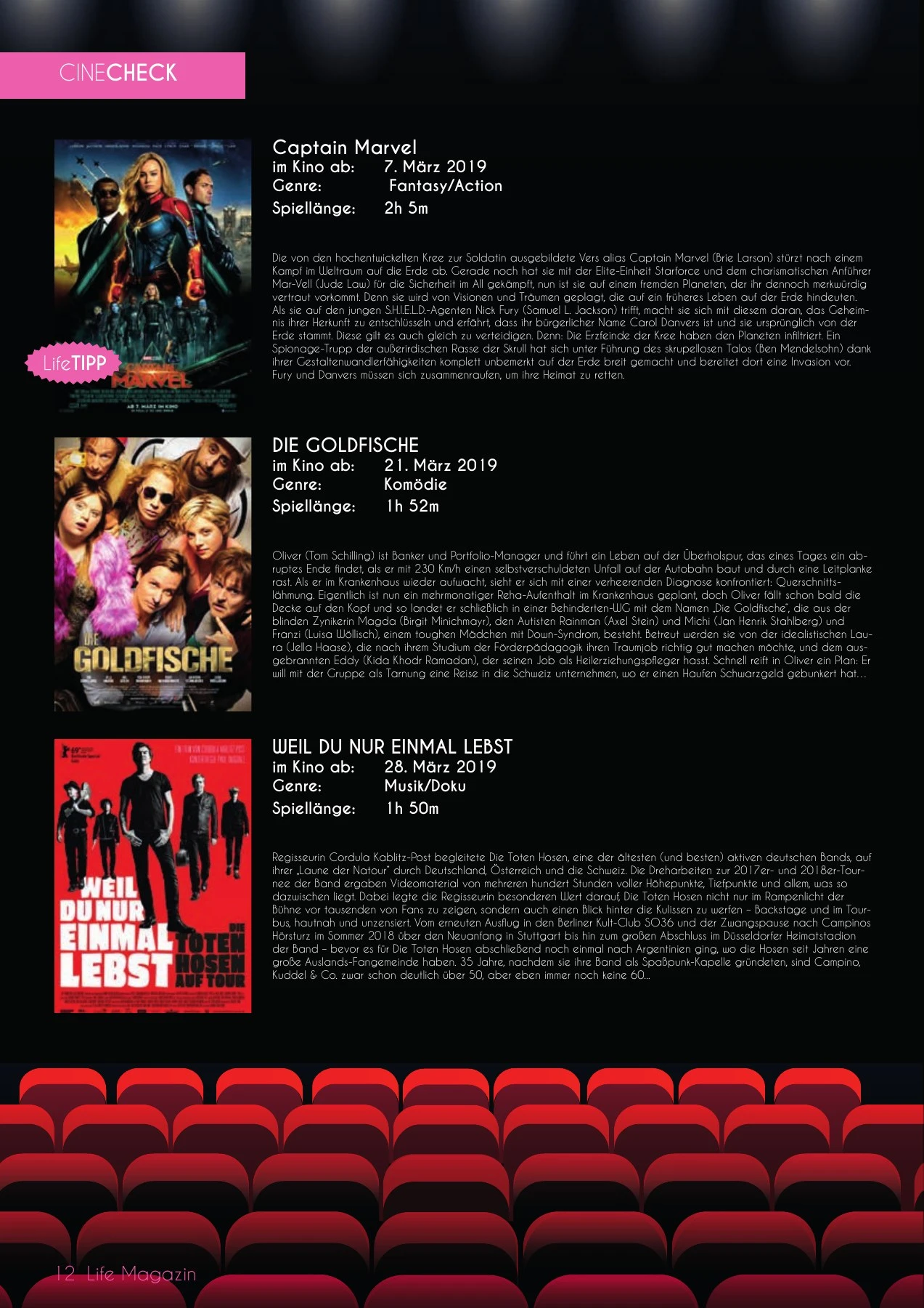 Cinecheck – Captain Marvel und Die Goldfische
