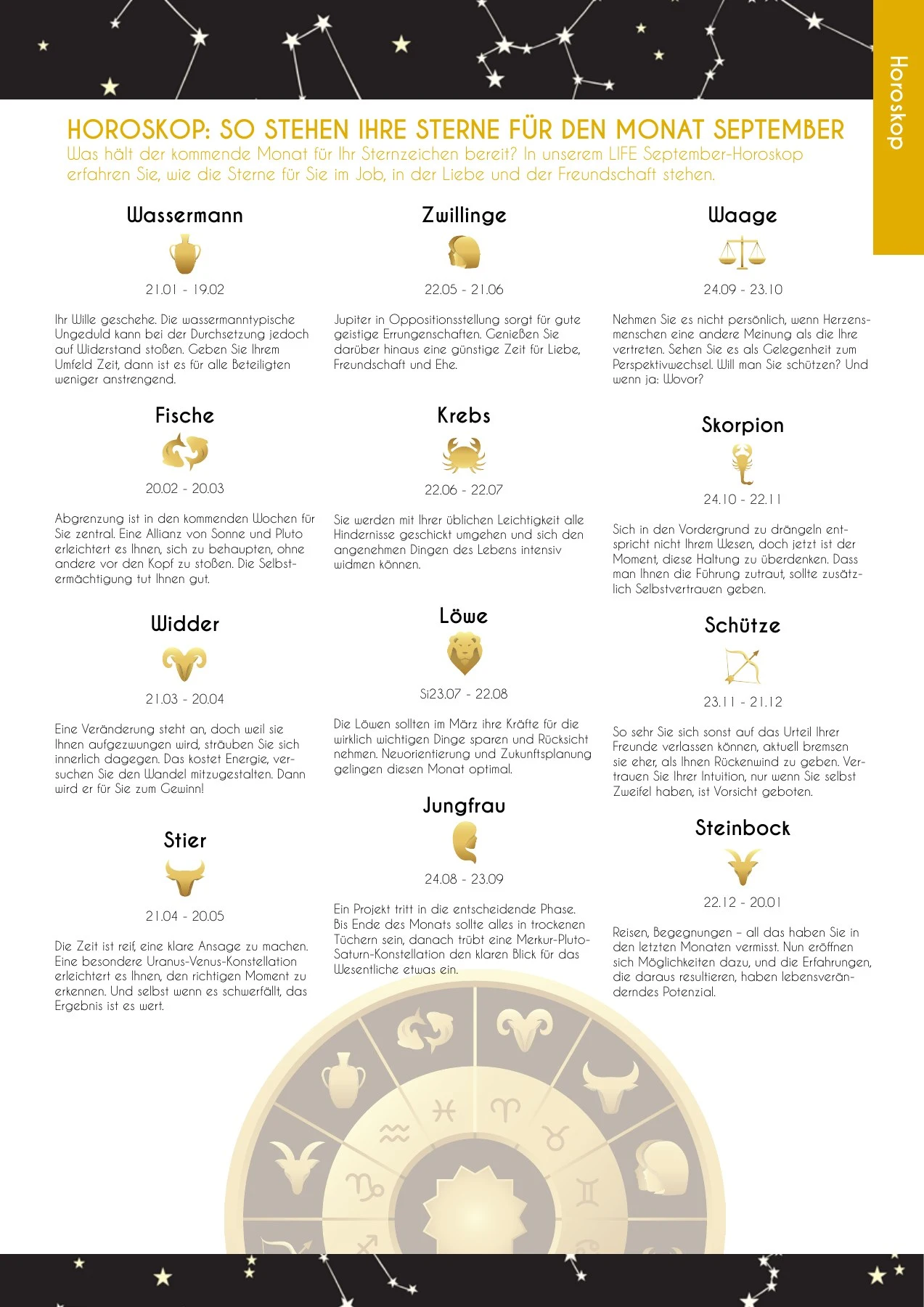Das September-Horoskop